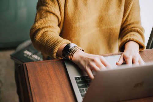 Typing on macbook